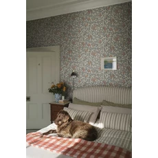 Kép 2/4 - Sandberg Szilva mintás kék vlies tapéta Emrik Blue 53 cm X 10 m