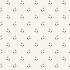 Kép 1/3 - Sandberg Apró virágos skandináv kék vlies tapéta Siv Misty Blue 53 cm X 10 m