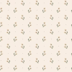 Kép 1/3 - Sandberg Apró virágos skandináv bézs vlies tapéta Siv Oat 53 cm X 10 m