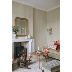 Kép 2/3 - Sandberg Hullámos csíkos sárga vlies tapéta Erik Yellow 53 cm X 10 m