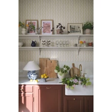 Kép 3/3 - Sandberg Hullámos csíkos sárga vlies tapéta Erik Yellow 53 cm X 10 m