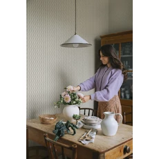 Kép 3/3 - Sandberg Hullámos csíkos zöld vlies tapéta Erik Spring Green 53 cm X 10 m