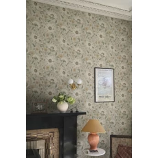 Kép 2/4 - Sandberg Napraforgó mintás klasszikus bézs vlies tapéta Solveig Clay 53 cm X 10 m