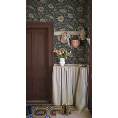 Kép 3/3 - Sandberg Napraforgó mintás klasszikus sötétkék vlies tapéta Solveig Midnight Blue 53 cm X 10 m