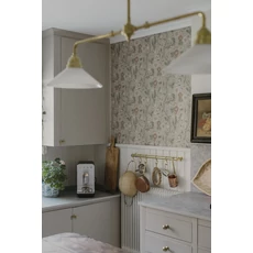 Kép 4/5 - Sandberg Romantikus virág indás zöld vlies tapéta Ulla Garden Green 53 cm X 10 m