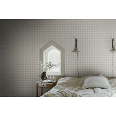 Kép 3/3 - Sandberg Klasszikus kockás bézs vlies tapéta Harry Sandstone 53 cm X 10 m