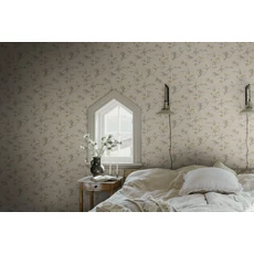 Kép 3/3 - Sandberg Szegfű mintás skandináv zöld-bézs vlies tapéta Emilie Honey 53 cm X 10 m