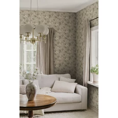 Kép 2/3 - Sandberg Szegfű mintás skandináv bézs vlies tapéta Emilie Clay 53 cm X 10 m