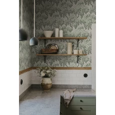 Kép 2/3 - Sandberg Százszorszép mintás modern zöld vlies tapéta Ragnvi Green 53 cm X 10 m