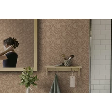 Kép 3/3 - Sandberg Vadrózsás romantikus terrakotta vlies tapéta Anton Terracotta 53 cm X 10 m