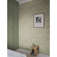 Kép 2/3 - Sandberg Egzotikus madaras zöld vlies tapéta Celeste Green 53 cm X 10 m