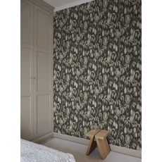 Kép 3/3 - Sandberg Makimajmos modern fekete vlies tapéta Elliot Graphite 53 cm X 10 m