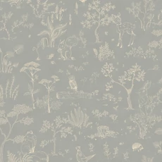 Kép 1/3 - Sandberg Erdő állatai kék vlies gyerek tapéta Hollie Misty Blue 53 cm X 10 m