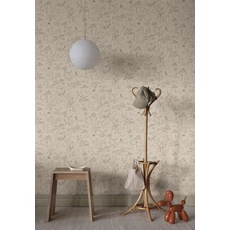 Kép 2/3 - Sandberg Erdő állatai terrakotta vlies gyerek tapéta Hollie Terracotta 53 cm X 10 m