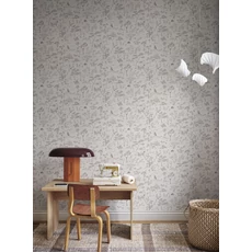 Kép 3/3 - Sandberg Erdő állatai szürke vlies gyerek tapéta Hollie Graphite 53 cm X 10 m