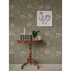 Kép 2/3 - Sandberg Egzotikus dzsungel mintás zöld vlies tapéta Adele Green 53 cm X 10 m