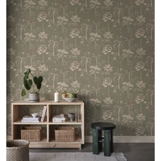 Kép 3/3 - Sandberg Egzotikus dzsungel mintás zöld vlies tapéta Adele Green 53 cm X 10 m