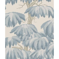 Kép 1/2 - Sandberg Elegáns cédrusfás világoskék vlies tapéta Alba Light Blue 53 cm X 10 m