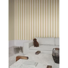 Kép 2/3 - Sandberg Elegáns csíkos sárga vlies tapéta Sam Honey 53 cm X 10 m