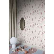 Kép 2/3 - Sandberg Tengeri állatok rózsaszín vlies gyerek tapéta Della Pink 53 cm X 10 m