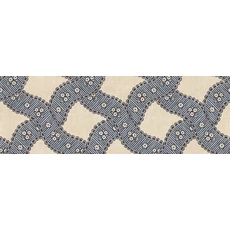 Kép 1/3 - Sandberg Szövet hatású rács mintás kék vlies tapéta Annie Blue 53 cm X 10 m