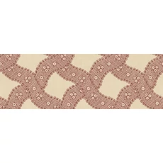 Kép 1/3 - Sandberg Szövet hatású rács mintás piros vlies tapéta Annie Red 53 cm X 10 m