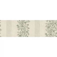 Kép 1/3 - Sandberg Virágfüzéres vintage csíkos zöld vlies tapéta Natalie Green 53 cm X 10 m