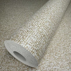 Kép 4/5 - Sketchtwenty3 Vászon hatású arany színű vlies tapéta Cadiz Light Gold 53 cm X 10 m