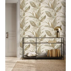 Kép 1/2 - Sketchtwenty3 Óriás levélmintás bézs vlies tapéta Seville Almond 53 cm X 10 m