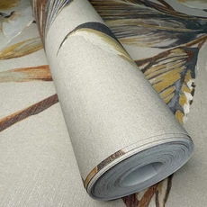 Kép 3/8 - Sketchtwenty3 Óriás levélmintás barna vlies tapéta Seville Auburn 53 cm X 10 m