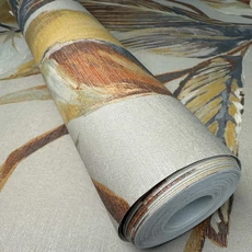 Kép 4/8 - Sketchtwenty3 Óriás levélmintás barna vlies tapéta Seville Auburn 53 cm X 10 m