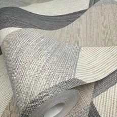 Kép 6/10 - Sketchtwenty3 Geometriai mintás modern szürke vlies tapéta Vicentio Graphite 53 cm X 10 m