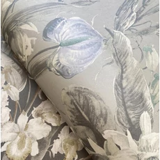 Kép 2/2 - Sketchtwenty3 Elegáns virágos szürke vlies tapéta Florence Platinum Petal 70 cm X 10 m