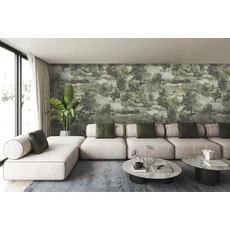 Kép 2/2 - Sketchtwenty3 Fákat ábrázoló zöld vlies tapéta Alpine Whisper Evergreen 70 cm X 10 m