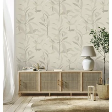 Kép 2/2 - Sketchtwenty3 Levélmintás bézs vlies tapéta Larvotto Almond 70 cm X 10 m