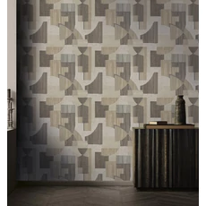 Kép 3/3 - Sketchtwenty3 Geometriai mintás modern barna vlies tapéta Monte Carlo Charcoal 70 cm X 10 m