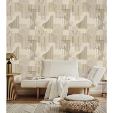 Kép 2/2 - Sketchtwenty3 Geometriai mintás modern barna vlies tapéta Monte Carlo Sandstone 70 cm X 10 m