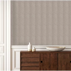 Kép 2/2 - Sketchtwenty3 Halszálka mintás barna vlies tapéta Riva Chestnut 53 cm X 10 m