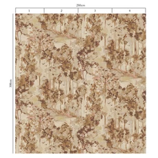 Kép 3/3 - Sketchtwenty3 Erdőt ábrázoló festmény hatású barna vlies poszter tapéta Serene Amber 280 cm X 3 m