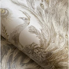 Kép 3/3 - Sketchtwenty3 Pávatollas bézs vlies tapéta Medici Opal Beads 53 cm X 10 m