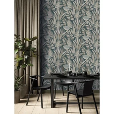 Kép 2/2 - Sketchtwenty3 Trópusi leveles zöld-bézs vlies tapéta Garda Emerald  53 cm X 10 m