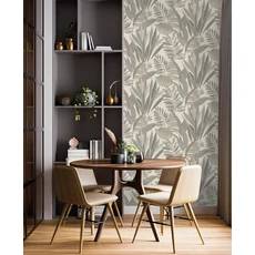 Kép 2/2 - Sketchtwenty3 Trópusi leveles bézs vlies tapéta Garda Sage 53 cm X 10 m