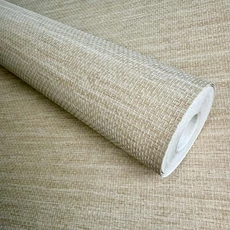 Kép 4/8 - Sketchtwenty3 Szőttes hatású világosbarna vlies tapéta Catalina Biscuit 53 cm X 10 m