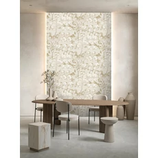 Kép 2/5 - Sketchtwenty3 Ginkgo fás elegáns szövethatású bézs vlies tapéta Jacinta Champagne 53 cm X 10 m