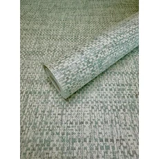 Kép 2/5 - Sketchtwenty3 Szövethatású elegáns zöld vlies tapéta La Lana Perwinkle 53 cm X 10 m