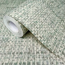 Kép 4/5 - Sketchtwenty3 Szövethatású elegáns zöld vlies tapéta La Lana Perwinkle 53 cm X 10 m