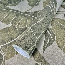 Kép 3/5 - Sketchtwenty3 Egzotikus pálmalevelek zöld vlies tapéta Verdant Cypress 70 cm X 10 m