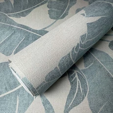 Kép 3/8 - Sketchtwenty3 Egzotikus pálmalevelek kék vlies tapéta Verdant Robins Egg 70 cm X 10 m