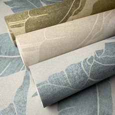 Kép 6/8 - Sketchtwenty3 Egzotikus pálmalevelek kék vlies tapéta Verdant Robins Egg 70 cm X 10 m