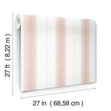 Kép 5/6 - York Csíkos vonalmintás terrakotta vlies tapéta Tandem Stripe Brick 68,58 cm X 8,22 m